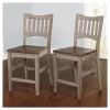 24.6" Simon Counter Height Barstool (Set Of 2) - Gray - Target Marketing Systems