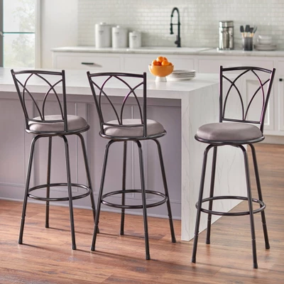 Set Of 3 Delta Adjustable Height Stool Black/Gray - Buylateral 3 Set Of 3 Delta Adjustable Height Stool Black/Gray - Buylateral