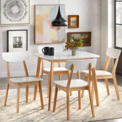 Perla Dining Table White/Natural - Buylateral -Living Room Furniture Store GUEST 0b2a881b d7b1 4af9 a4e2 e201a7b3fe3f