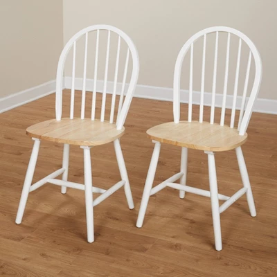 3pc Chester Tile Top Dining Set White/Natural - Buylateral 7 3pc Chester Tile Top Dining Set White/Natural - Buylateral - Image 5