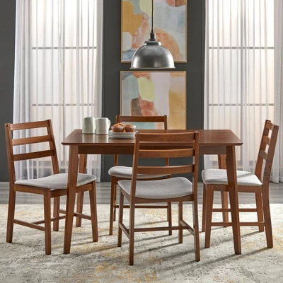 5pc Charlie Dining Set Walnut - Buylateral 3 5pc Charlie Dining Set Walnut - Buylateral