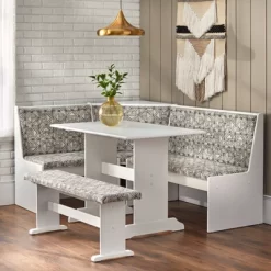 3pc Lacey Upholstered Nook Set - Buylateral