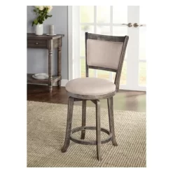French Country Swivel Counter Height Barstool - Buylateral