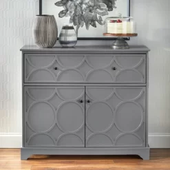 Dawson Circle Front Buffet Cabinet Charcoal Gray - Buylateral