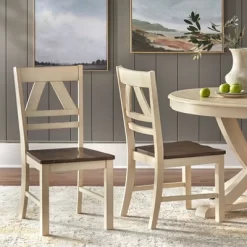 Set Of 2 Vintner Dining Chairs Antique White - Buylateral