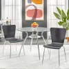 3pc Itza Round Glass Top And Chrome Base Dining Set - Buylateral -Living Room Furniture Store GUEST 34df8792 c7c6 4550 9594 587640732523