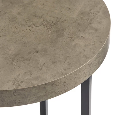 Era Round Contemporary End Table Gray/Black - Buylateral 5 Era Round Contemporary End Table Gray/Black - Buylateral - Image 3