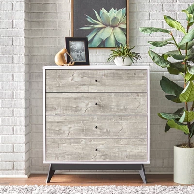 Crislana 4 Drawer Chest White/Weathered Gray - Buylateral 3 Crislana 4 Drawer Chest White/Weathered Gray - Buylateral