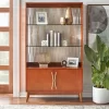 Dennes Mid-Century Modern Wire Accent Storage Cabinet Walnut - Buylateral -Living Room Furniture Store GUEST 4a168120 db3a 477d 89b5 f8727f7434ae