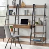 3pc Denton Ladder Desk And Shelf Walnut/Black - Buylateral 1 3pc Denton Ladder Desk And Shelf Walnut/Black - Buylateral -Living Room Furniture Store GUEST 4b6f4325 ba09 4e99 9853 19050a76ff99