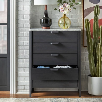 Keely 5 Drawer Chest Charcoal Gray - Buylateral 3 Keely 5 Drawer Chest Charcoal Gray - Buylateral
