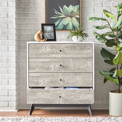 Crislana 4 Drawer Chest White/Weathered Gray - Buylateral 4 Crislana 4 Drawer Chest White/Weathered Gray - Buylateral - Image 2