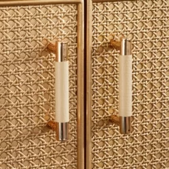 Lati Rattan Door Buffet Antique White/Natural - Buylateral -Living Room Furniture Store GUEST 533fc091 a898 4831 9f97 326cf091e08d