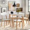 5pc Perla Dining Set White/Natural - Buylateral -Living Room Furniture Store GUEST 54c45db4 3067 4048 ba57 2854271ff2bc