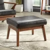 Bianca Mid-Century Modern Ottoman Black/Walnut - Buylateral -Living Room Furniture Store GUEST 5f078ebb 8841 4d68 a276 1d4a707132ad