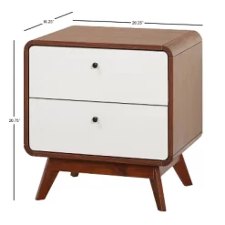 Cassie Mid-Century Modern Nightstand Walnut/White - Buylateral 9 Cassie Mid-Century Modern Nightstand Walnut/White - Buylateral -Living Room Furniture Store GUEST 611ded2f 0f72 4488 8901 d54ee414d860