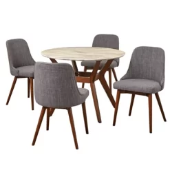 5pc Saville Dining Set Gray - Buylateral -Living Room Furniture Store GUEST 6142dde3 926b 4fd9 ab47 a4451177b684