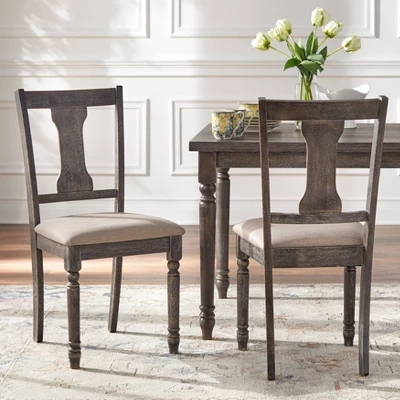 5pc Burntwood Dining Set Gray - Buylateral 5 5pc Burntwood Dining Set Gray - Buylateral - Image 3