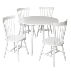 5pc Ravenna Dining Set White - Buylateral -Living Room Furniture Store GUEST 638a4c5e dcb3 4dae 88ab 195ec0cf1750