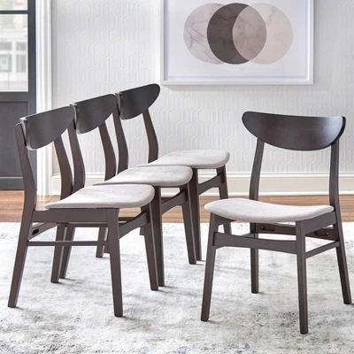 Set Of 4 Parlin Dining Chairs Walnut - Buylateral 3 Set Of 4 Parlin Dining Chairs Walnut - Buylateral