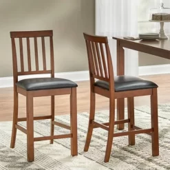 Set Of 2 24" Georgetown Counter Height Barstools Espresso - Buylateral