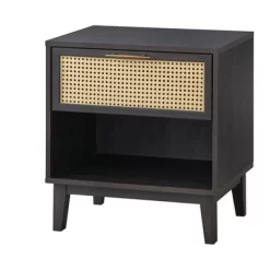 Andros Night Stand With Faux Cane Drawer Front - Buylateral -Living Room Furniture Store GUEST 6a859315 134a 4261 9b28 c54c82037948