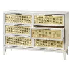 Andros 6 Drawer Dresser With Faux Cane Drawer Fronts - Buylateral -Living Room Furniture Store GUEST 6b9c15fd a619 4b4c b531 0bb81b71f1b9