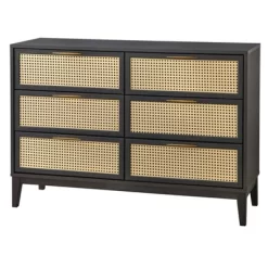 Andros 6 Drawer Dresser With Faux Cane Drawer Fronts - Buylateral -Living Room Furniture Store GUEST 6f5334fb e7ad 412c 9882 452447f76680