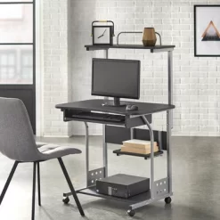 Mobile Computer Tower With Shelf - Buylateral