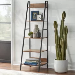 3pc Denton Ladder Desk And Shelf Walnut/Black - Buylateral -Living Room Furniture Store GUEST 70d65bcd 4bee 443e 8fc9 e10407cdd366