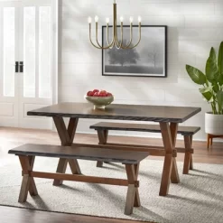 3pc Mandeville Dining Set Brown - Buylateral