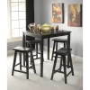 5pc Atmore Saddle Counter Height Dining Sets - Black - Buylateral -Living Room Furniture Store GUEST 805c93fe 2f20 4a4a a2e6 95132594359d