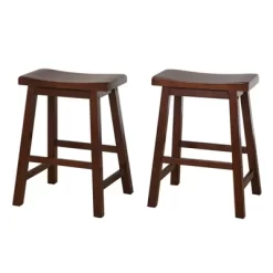 Set Of 2 24" Belfast Saddle Stools - Buylateral -Living Room Furniture Store GUEST 846f2fb6 22e9 4443 88c0 c2dc5db6087c