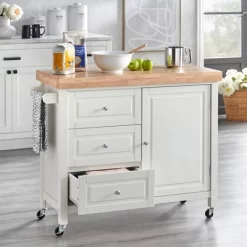 Monterey Kitchen Cart White - Buylateral -Living Room Furniture Store GUEST 85eae7bf 7cec 4e5b 9043 ed0fa80eef24