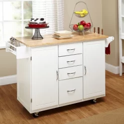 Cottage Country Wood Top Kitchen Cart White - Buylateral 8 Cottage Country Wood Top Kitchen Cart White - Buylateral -Living Room Furniture Store GUEST 8849888c 3a6c 49e5 8fe0 3dfa02b1b6e9