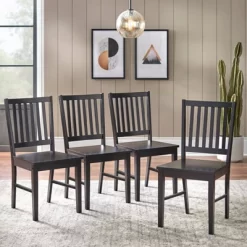 Set Of 4 Contemporary Shaker Dining Chairs - Buylateral