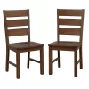Buylateral Set Of 2 Mandeville Solid Wood Dining Chair Brown: Rubberwood Frame, Farmhouse Style, Armless Design -Living Room Furniture Store GUEST 8e81ab0d 5994 43ce bc3d cc6ebb08218e