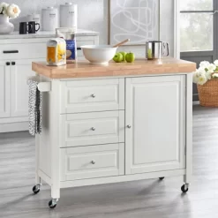 Monterey Kitchen Cart White - Buylateral