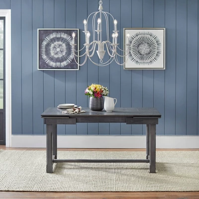 Riga Expandable Dining Set Gray - Buylateral 8 Riga Expandable Dining Set Gray - Buylateral - Image 6