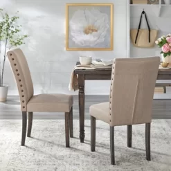 Set Of 2 Burntwood Dining Chairs Weathered Gray - Buylateral