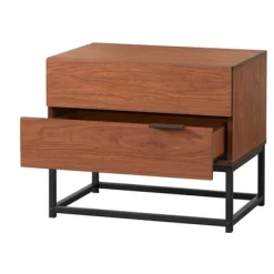 Noble 2 Drawers Nightstand Walnut - Buylateral -Living Room Furniture Store GUEST 9b8cebd7 3a50 40df afcd d4595d3e802b