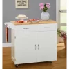 Large Kitchen Cart With Wood Top White - Buylateral -Living Room Furniture Store GUEST 9f67168e afb3 4b29 a711 9285d45df96b