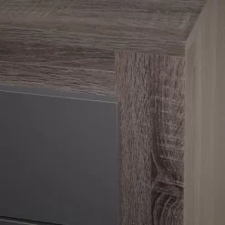 Buylateral Maya Night Stand Dark Sonoma Oak/Gray: Contemporary 2-Drawer, Laminated Surface, 18.7" Height -Living Room Furniture Store GUEST a07a1f5a 4fc8 489c b097 6aa6ad9b1b87