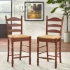 Set Of 2 24" Ladder Back Counter Height Barstools - Buylateral -Living Room Furniture Store GUEST a118d0c6 0bfd 4d76 bf1f 0bba32acf0d0