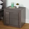 Buylateral Maya Night Stand Dark Sonoma Oak/Gray: Contemporary 2-Drawer, Laminated Surface, 18.7" Height -Living Room Furniture Store GUEST a2aad52d 7b66 4164 af71 276e40a69079