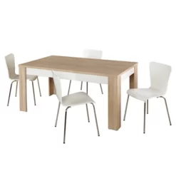 Mandy Dining Set Natural/White - Buylateral -Living Room Furniture Store GUEST aa2894ce cd78 4c16 a0f3 657804bd9268