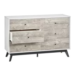 Crislana Mid-Century Modern 6 Drawer Dresser Gray/White - Buylateral 9 Crislana Mid-Century Modern 6 Drawer Dresser Gray/White - Buylateral -Living Room Furniture Store GUEST ad57d33a 7e14 4c8f b83f 54b86f6bff8a