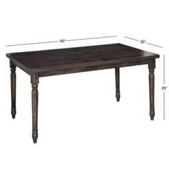 60" Burntwood Wide Rectangular Dining Table Weathered Gray - Buylateral -Living Room Furniture Store GUEST b0b33b24 4f7b 4cd7 a2c2 dfb3c6155acd