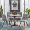 36" 5Pc Rho Round Dining Set Gray - Buylateral