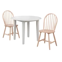 3pc Chadwick Drop Leaf Dining Set With 2 Windsor Chairs - Buylateral -Living Room Furniture Store GUEST b8b57736 11f9 4e71 a5f7 c161cb44b479